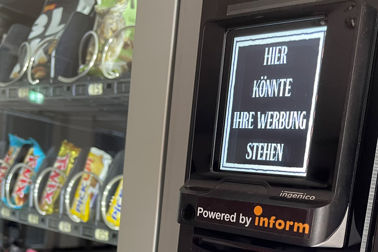 Digital advertising opportunity on Inform vending machine terminals